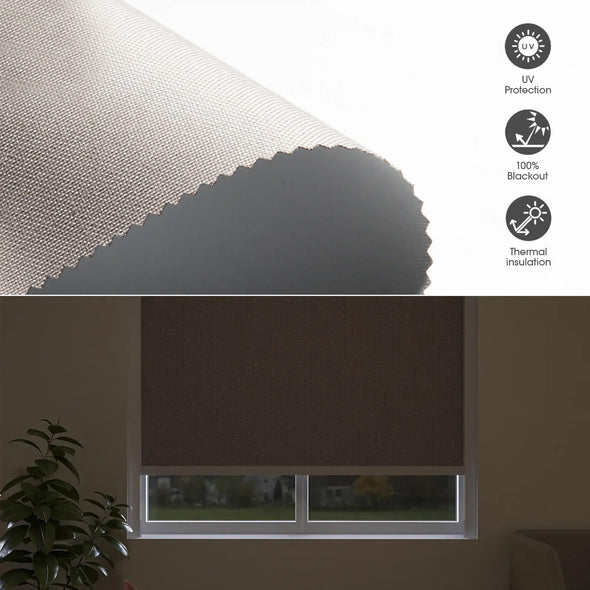 TERRA HYBRIX Smart & Manual 2-IN-1 Dual Control Blackout Roller Blinds, OEKO-TEX® & GREENGUARD certified