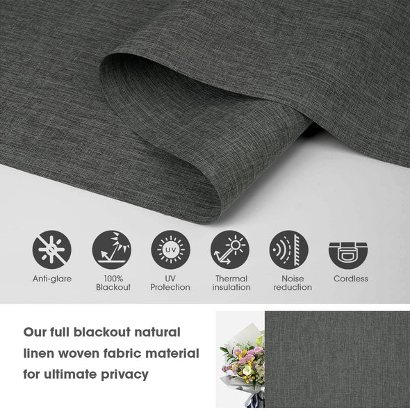 VELA HYBRIX Smart & Manual 2-IN-1 Dual Control Blackout Roller Blinds, OEKO-TEX® & GREENGUARD certified