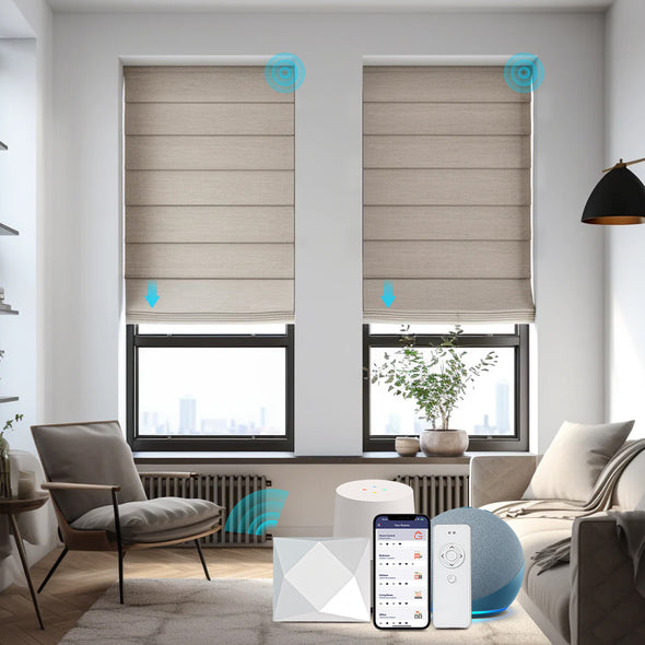 LUNAR Smart Home Stores motorisés Shangri-la occultants, 4 couleurs
