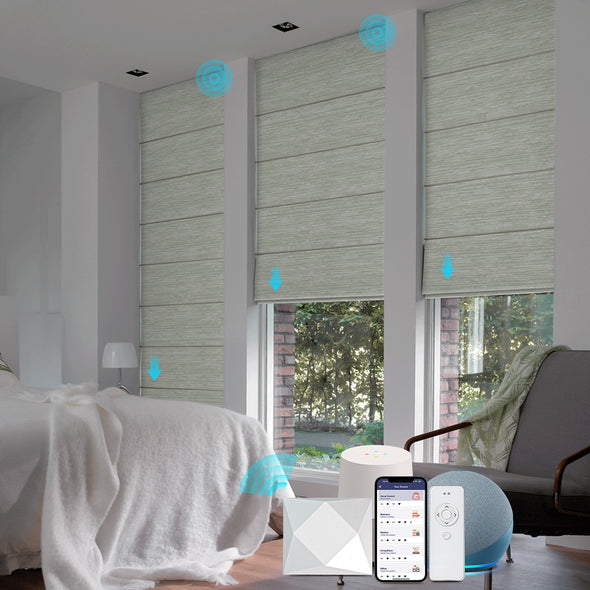 LUNAR Smart Home Stores motorisés Shangri-la occultants, 4 couleurs