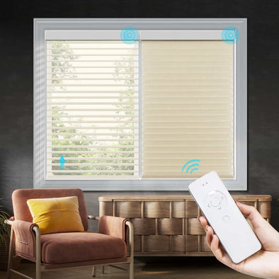 SHEER Smart Home Motorized Shangri-la Blinds Light Filtering, 6 colors