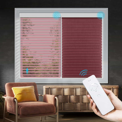 SHEER Smart Home Motorized Shangri-la Blinds Light Filtering, 6 colors