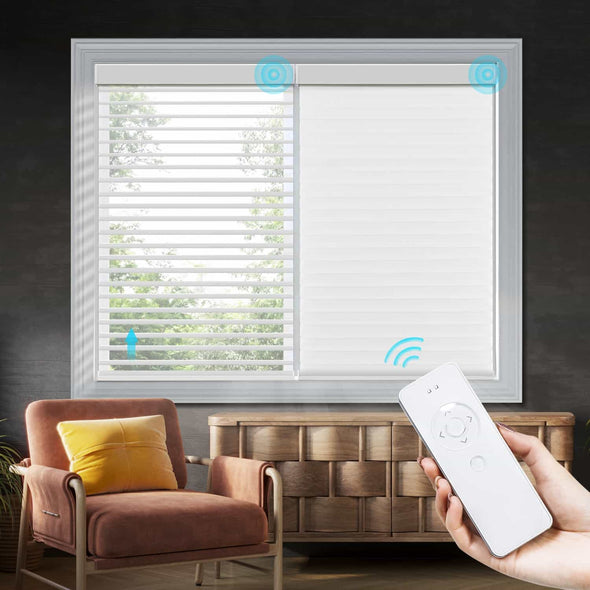 SHEER Smart Home Motorized Shangri-la Blinds Light Filtering, 6 colors