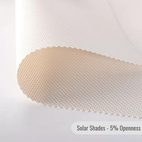 DEFINE Stores enrouleurs intelligents filtrant la lumière, échantillons d'ouverture à 5 %, 3 couleurs