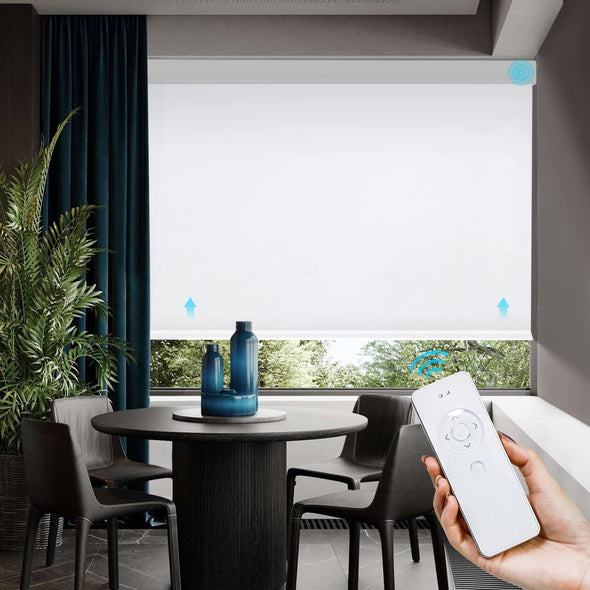 PURE Blackout Smart Home Motorized Roller Blinds, Easy To Clean (Max width. 72in)