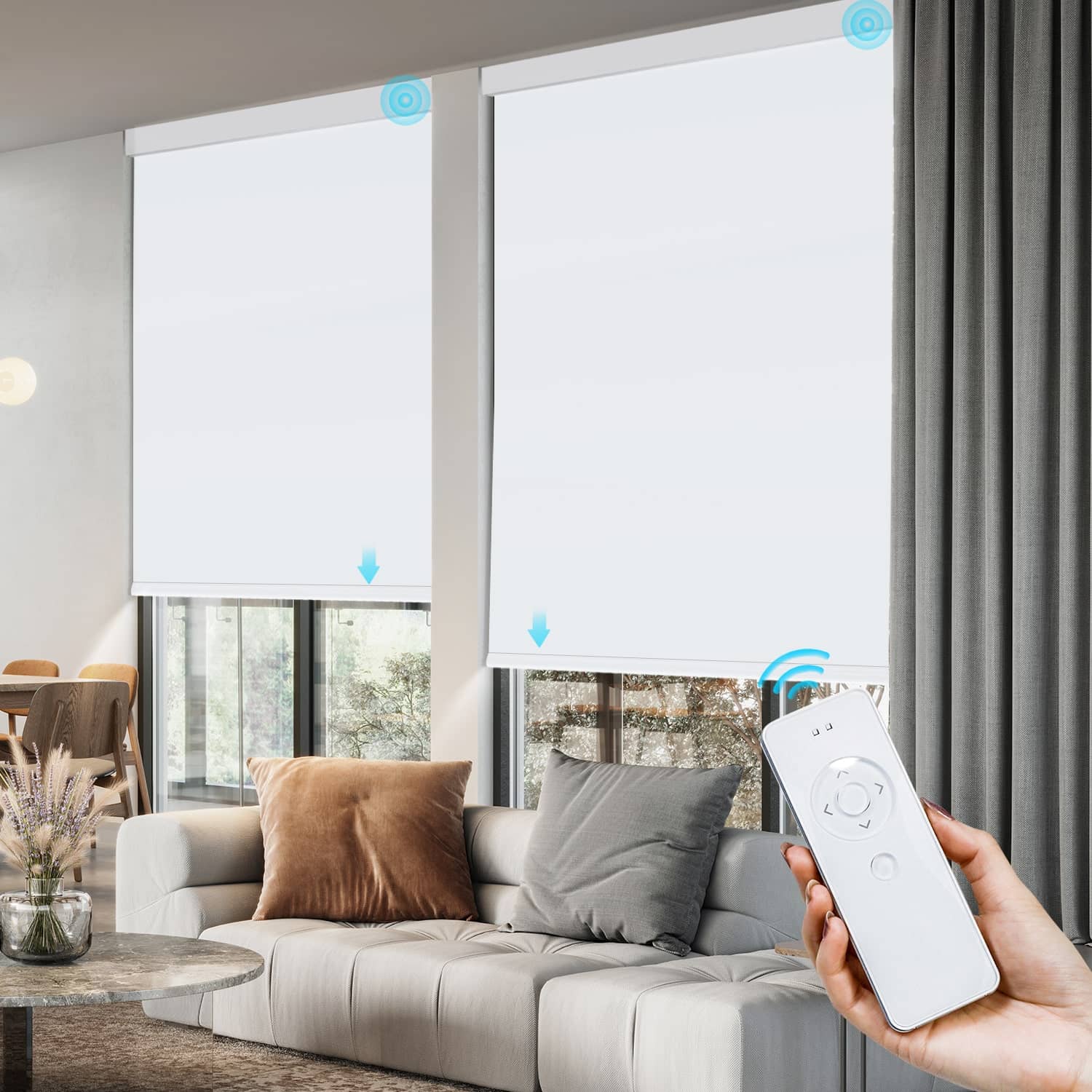 PURE Blackout Motorized Roller Blinds Go Smart Blinds pure-blackout-motorized-roller-blinds-go-smart-blinds