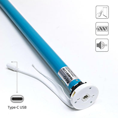 DIY Tubular Battery Motor RB25 for Blinds with 1.5in/38mm Tube, Remote Control or App Control via Blue LINK