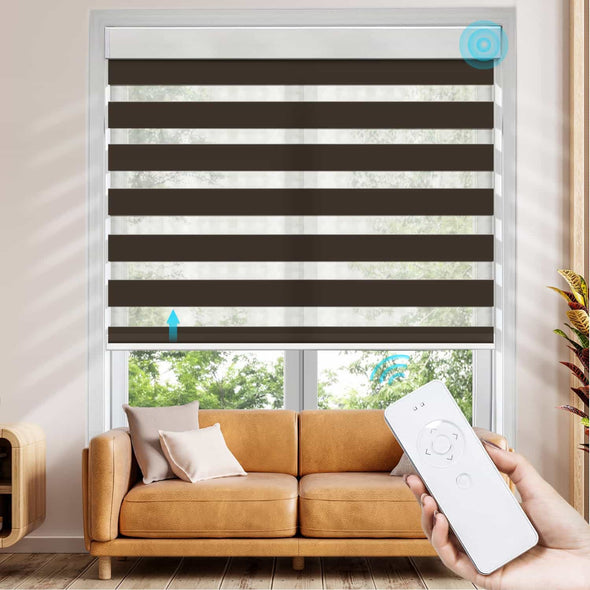 DREAM 2" Blackout Smart Home Motorized Zebra Blinds, 3 colors