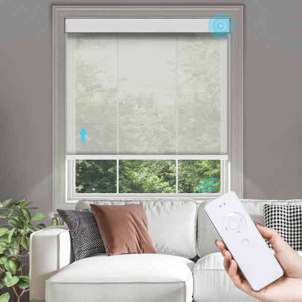 AIR Light Filtering Smart Home Motorized Roller Blinds, 2 colors