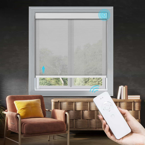 COMFORT Light Filtering Smart Home Motorized Roller Blinds, 5 colors