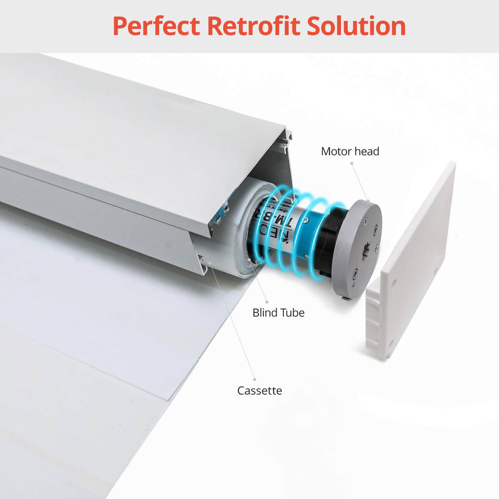 DIY Tubular Battery Motor BRB25 1.1Nm for Blinds with 1.5in/38mm Tube, Remote Control or App Control